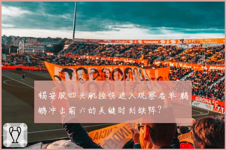 锡安股四头肌挫伤进入观察名单 鹈鹕冲击前六的关键时刻缺阵？